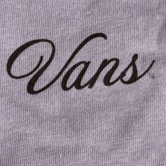 Vans Women's Crop Top T-Shirt Lavender Casual Logo Tee Size Medium Fairycore - Picture 8 of 12